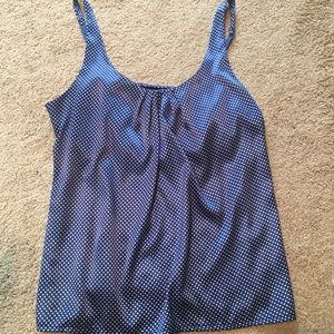 Blue polka dot tank top